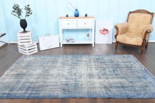 Vintage Blue Area Rug - Thumbnail