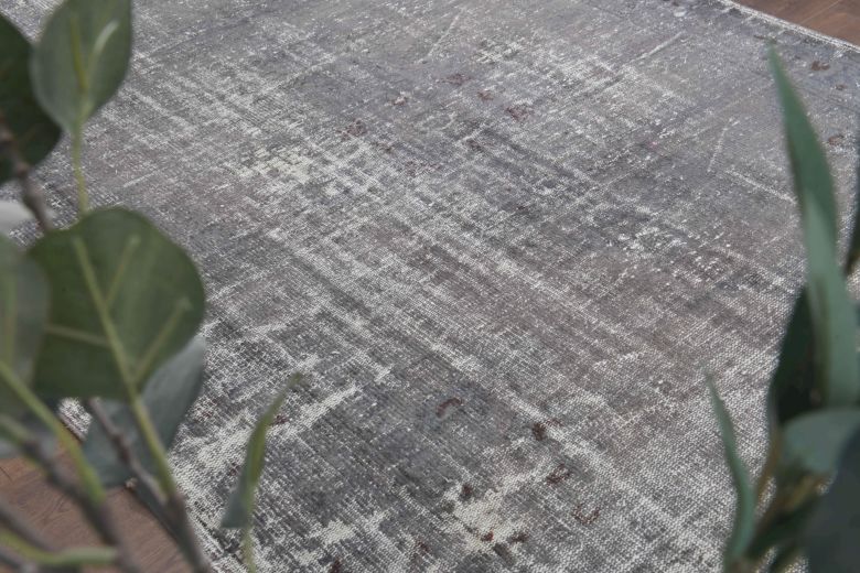 Solid Gray Vintage Area Rug