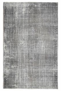 Solid Gray Vintage Area Anatolian Rug - Thumbnail