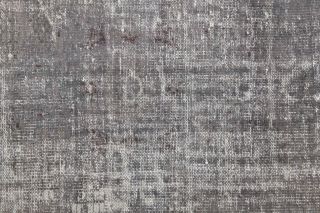 Solid Gray Vintage Area Anatolian Rug - Thumbnail