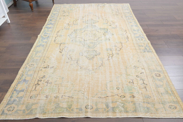 1960s Vintage Oushak Area Rug