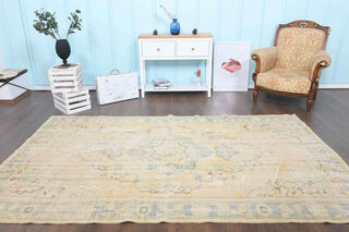 1960s Vintage Oushak Area Rug - Thumbnail