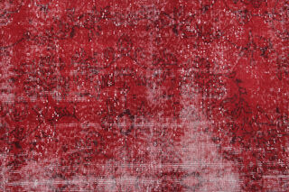 1970s Overyded Red Anatolian Carpet - Thumbnail