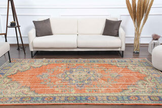 1960s Vintage Anatolian Oriental Area Rug - Thumbnail