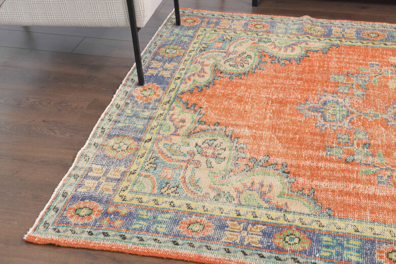 1960s Vintage Anatolian Oriental Area Rug