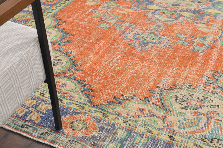 1960s Vintage Anatolian Oriental Area Rug