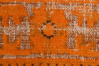 Orange Overdyed Vintage Rug - Thumbnail