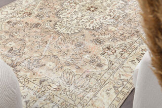 Champagne Pink - Vintage Floral Area Rug - Thumbnail