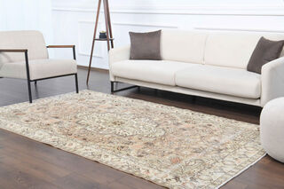 Champagne Pink - Vintage Floral Area Rug - Thumbnail