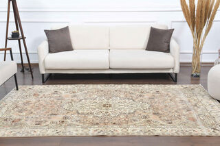 Champagne Pink - Vintage Floral Area Rug - Thumbnail