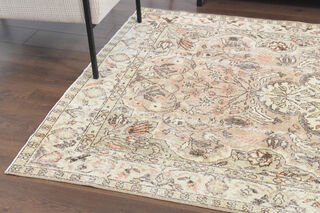 Champagne Pink - Vintage Floral Area Rug - Thumbnail