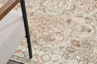 Champagne Pink - Vintage Floral Area Rug - Thumbnail