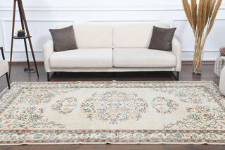 Linen Colored - Vintage Area Rug - Thumbnail