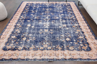 Royal Blue - Vintage Floral Rug - Thumbnail