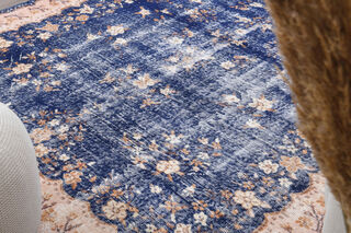 Royal Blue - Vintage Floral Rug - Thumbnail