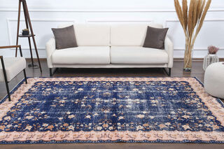 Royal Blue - Vintage Floral Rug - Thumbnail