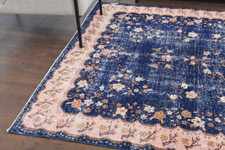 Royal Blue - Vintage Floral Rug - Thumbnail