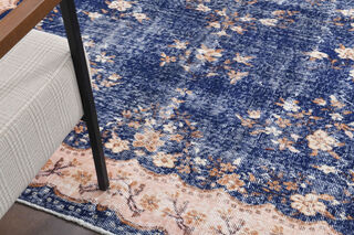 Royal Blue - Vintage Floral Rug - Thumbnail