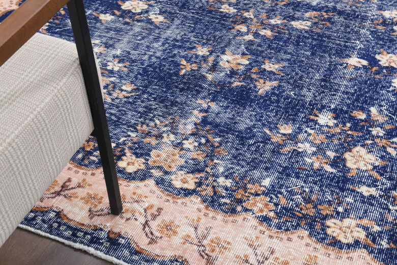 Royal Blue - Vintage Floral Rug