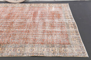 1950s - Antique Floral Area Rug - Thumbnail