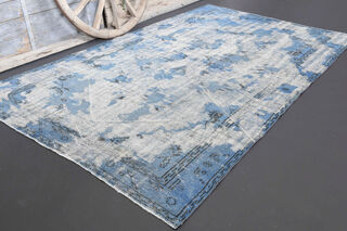 Blue Distressed - Vintage Area Rug - Thumbnail