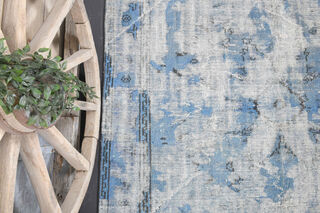 Blue Distressed - Vintage Area Rug - Thumbnail