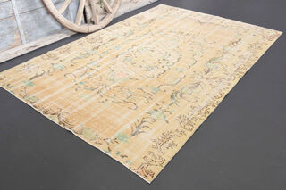 Semi-Antique Neutral Anatolian Area Rug - Thumbnail