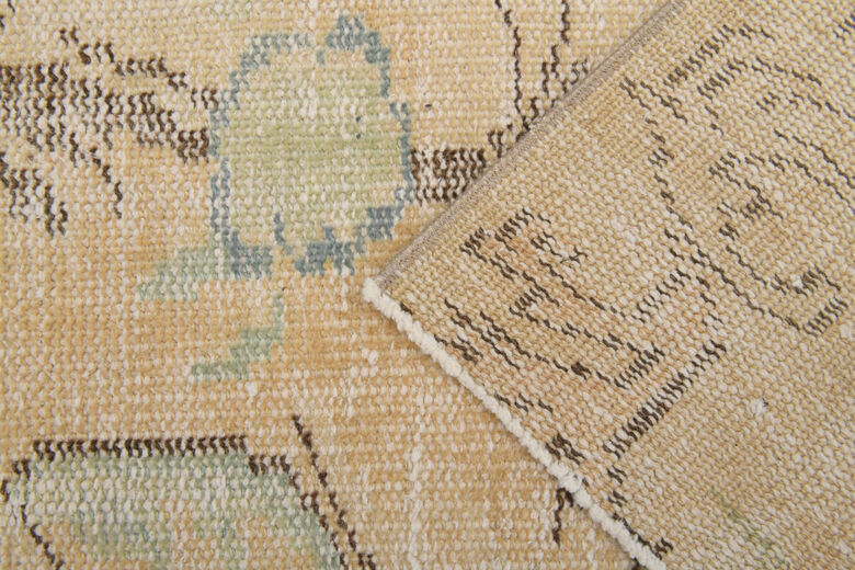 Semi-Antique Neutral Anatolian Area Rug