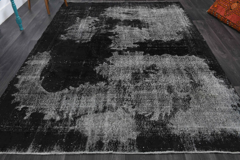 Distressed Black - Vintage Area Anatolian Rug