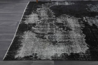 Distressed Black - Vintage Area Anatolian Rug - Thumbnail