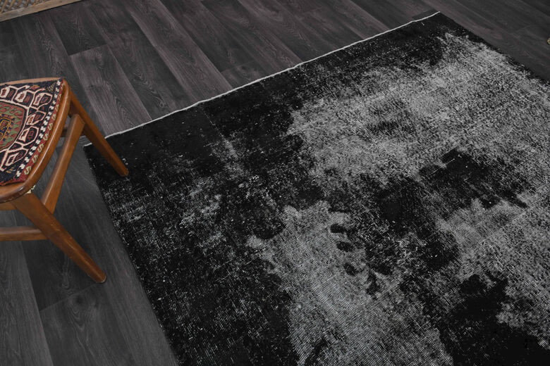 Distressed Black - Vintage Area Anatolian Rug