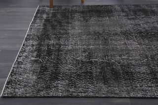 Vintage Anatolian Black Area Rug - Thumbnail