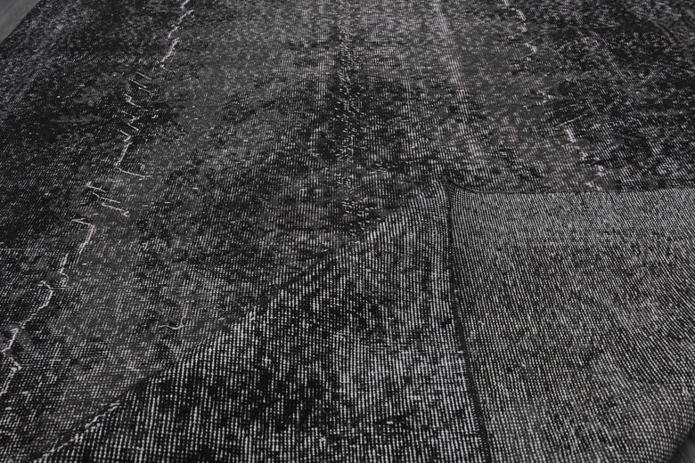Vintage Anatolian Black Area Rug