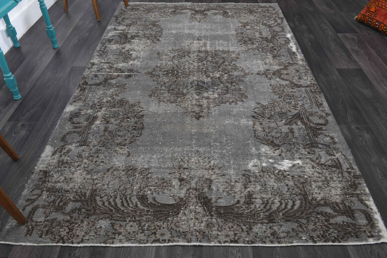 Vintage Gray Oriental Area Rug