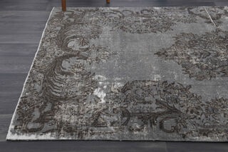 Vintage Gray Oriental Area Rug - Thumbnail