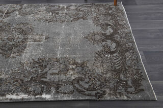 Vintage Gray Oriental Area Rug - Thumbnail