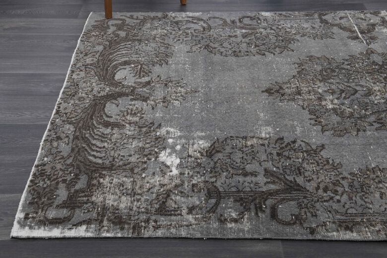 Vintage Anatolian Gray Oriental Area Rug