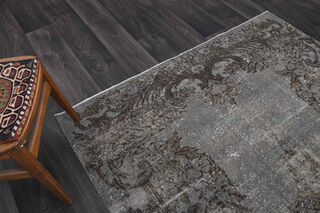 Vintage Anatolian Gray Oriental Area Rug - Thumbnail