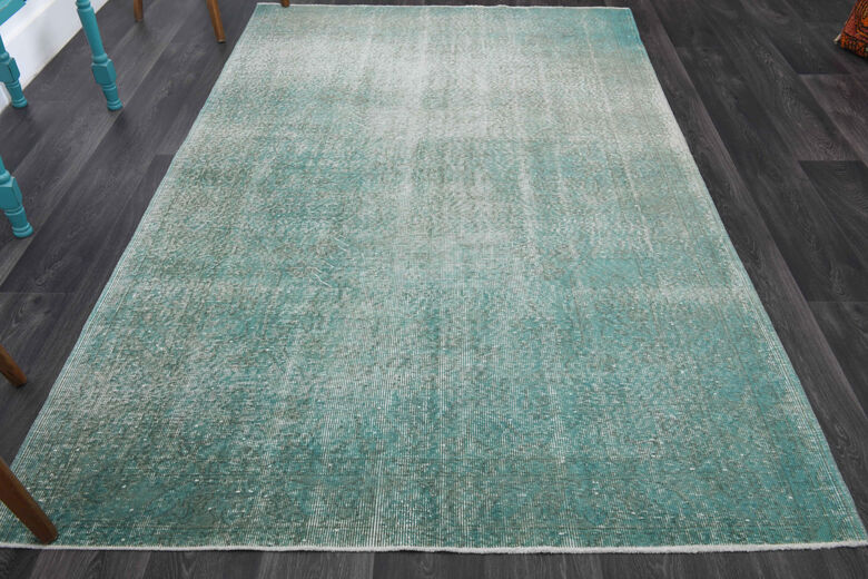 Turquoise Vintage Anatolian Area Rug