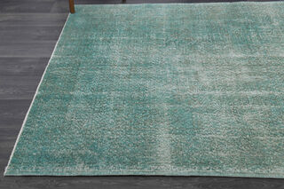 Turquoise Vintage Anatolian Area Rug - Thumbnail