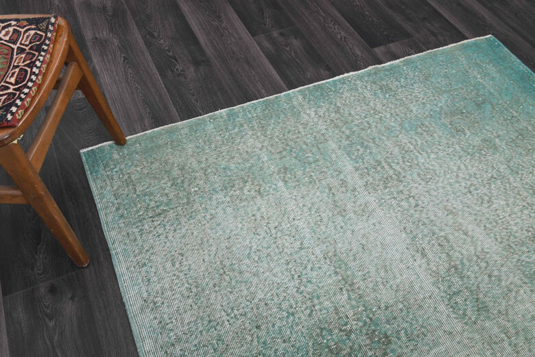 Turquoise Vintage Anatolian Area Rug