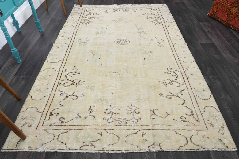 Neutral Vintage Anatolian Area Rug