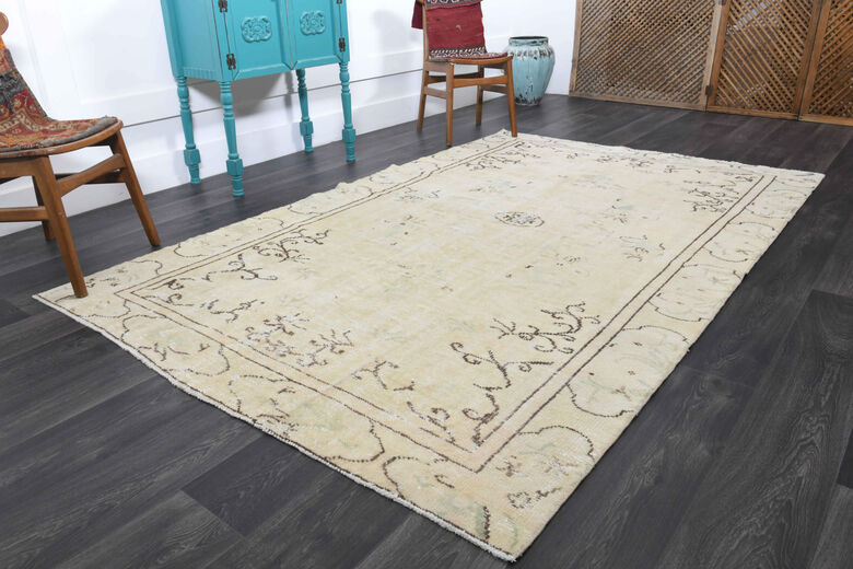 Neutral Vintage Anatolian Area Rug