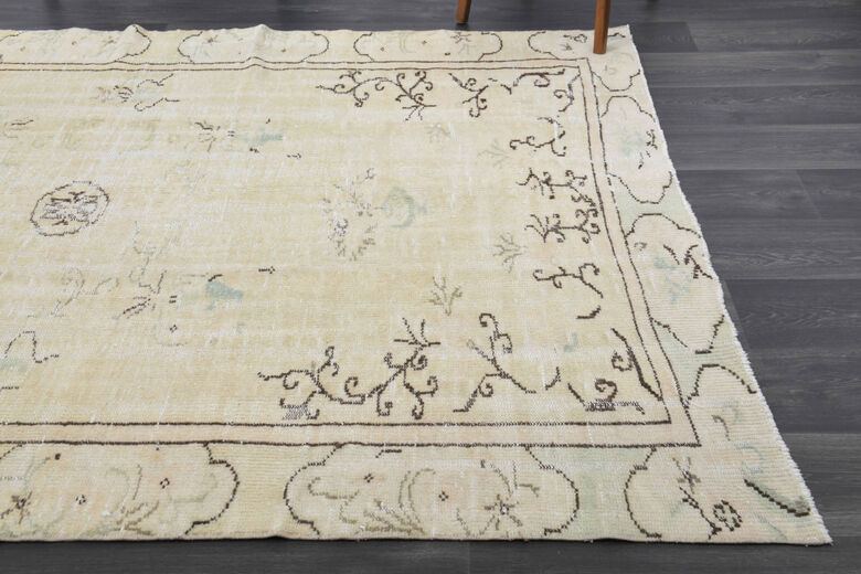 Neutral Vintage Anatolian Area Rug