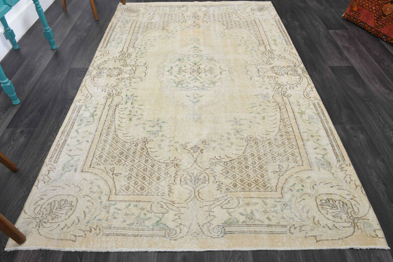 Neutral Vintage Area Anatolian Rug
