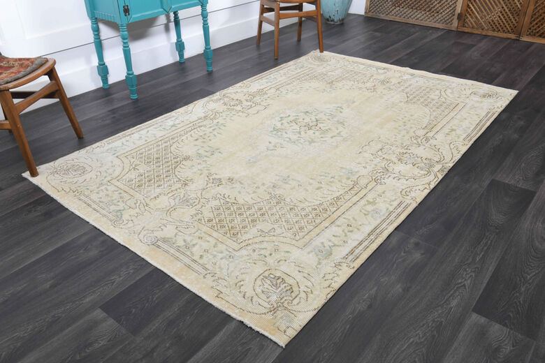 Neutral Vintage Area Anatolian Rug