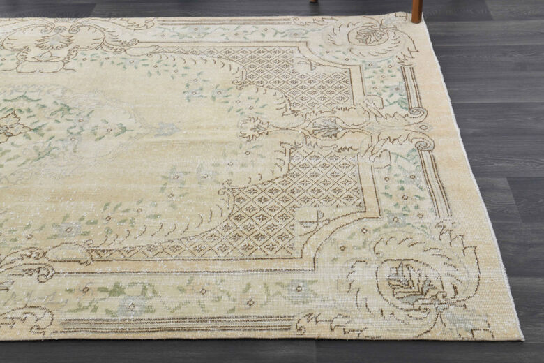 Neutral Vintage Area Anatolian Rug