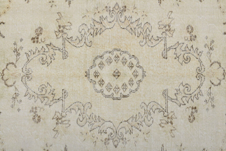 Neutral Beige Vintage Area Rug