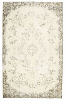 Neutral Beige Vintage Area Anatolian Rug - Thumbnail