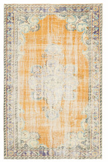 Oriental Orange Vintage Area Rug - Thumbnail